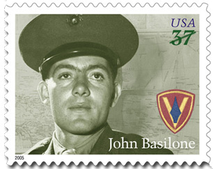 Stamp of Congressonal Medal of Honor award winner John Basilone issued November 10, 2005